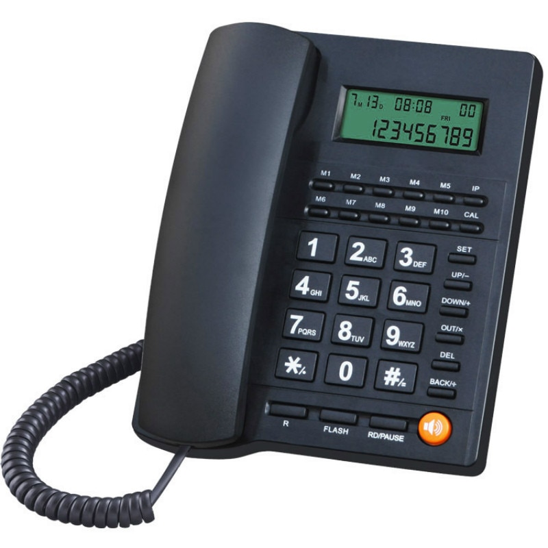 New Office home L019 Home Landline Phone Caller ID Telephone Call LCD Brightness Adjustable Hands-free Dial Back Number Storage